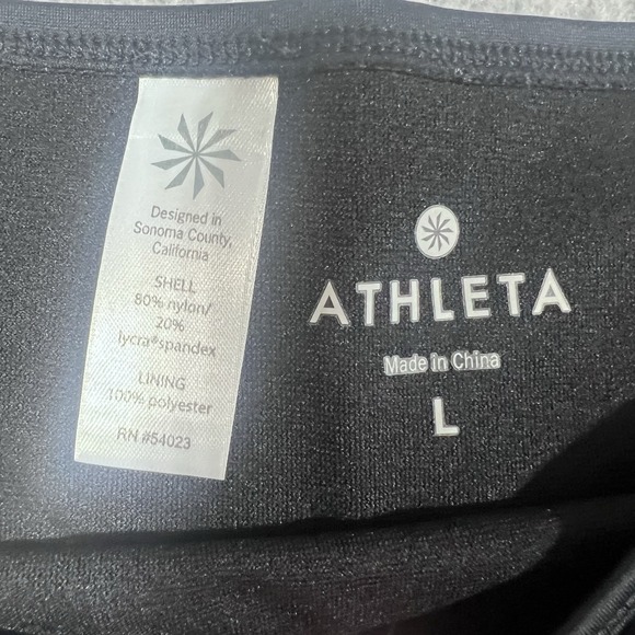 ATHLETA Mid Rise Back Coverage Black Bikini Bottom Large - Picture 5 of 5